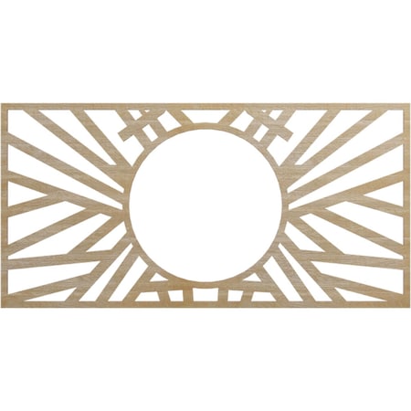 Ekena Millwork Hoover Wood Fretwork Pierced Ceiling Medallion, Birch, 30"W x 15"H x 11 1/8"ID x 3/8"T CMWP30X15X0375HOBI